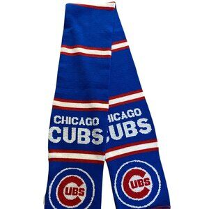 Chicago Cubs Scarf Blue Red Fringe Logo Winter MLB Baseball Unisex